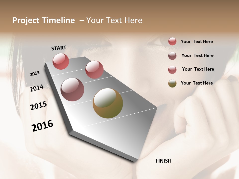 Transparent Tube Blue PowerPoint Template