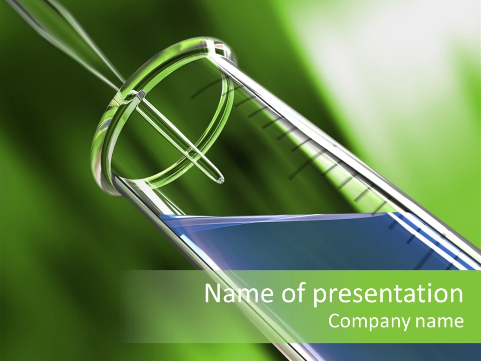 Transparent Tube Blue PowerPoint Template