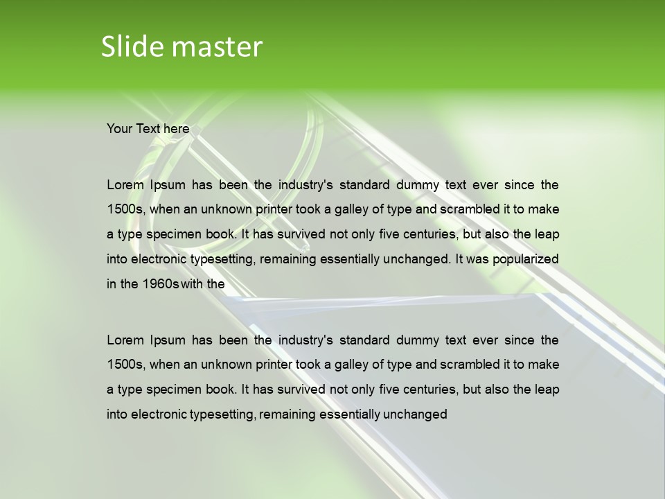 Transparent Tube Blue PowerPoint Template