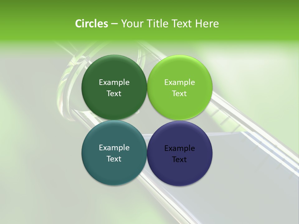 Transparent Tube Blue PowerPoint Template