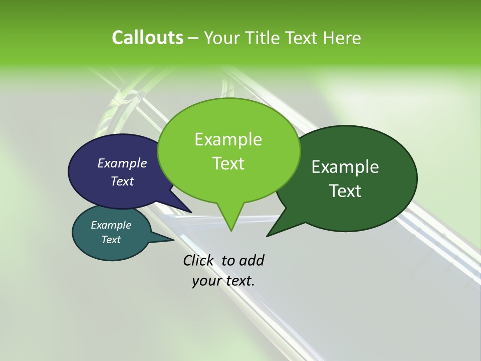 Transparent Tube Blue PowerPoint Template