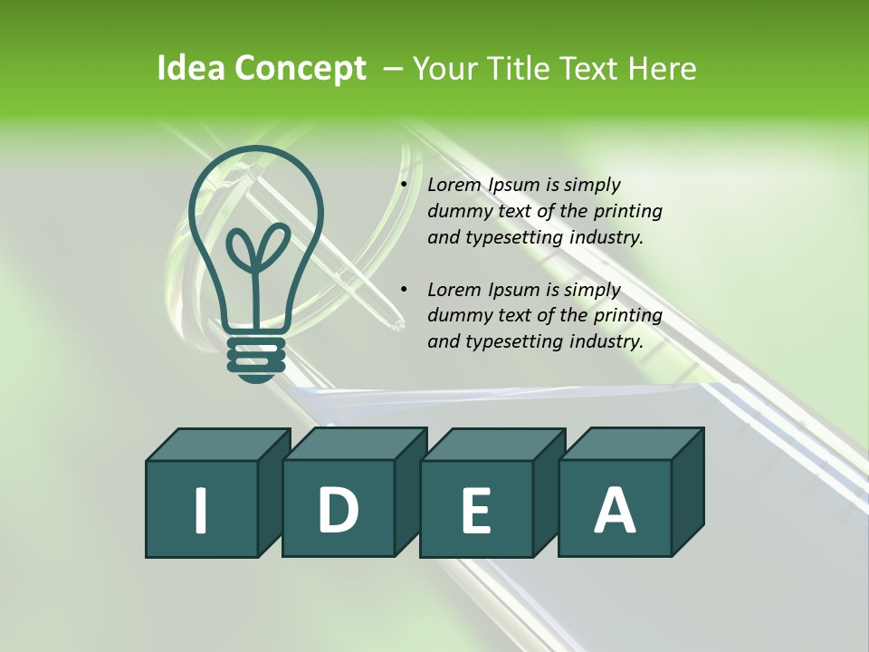 Transparent Tube Blue PowerPoint Template