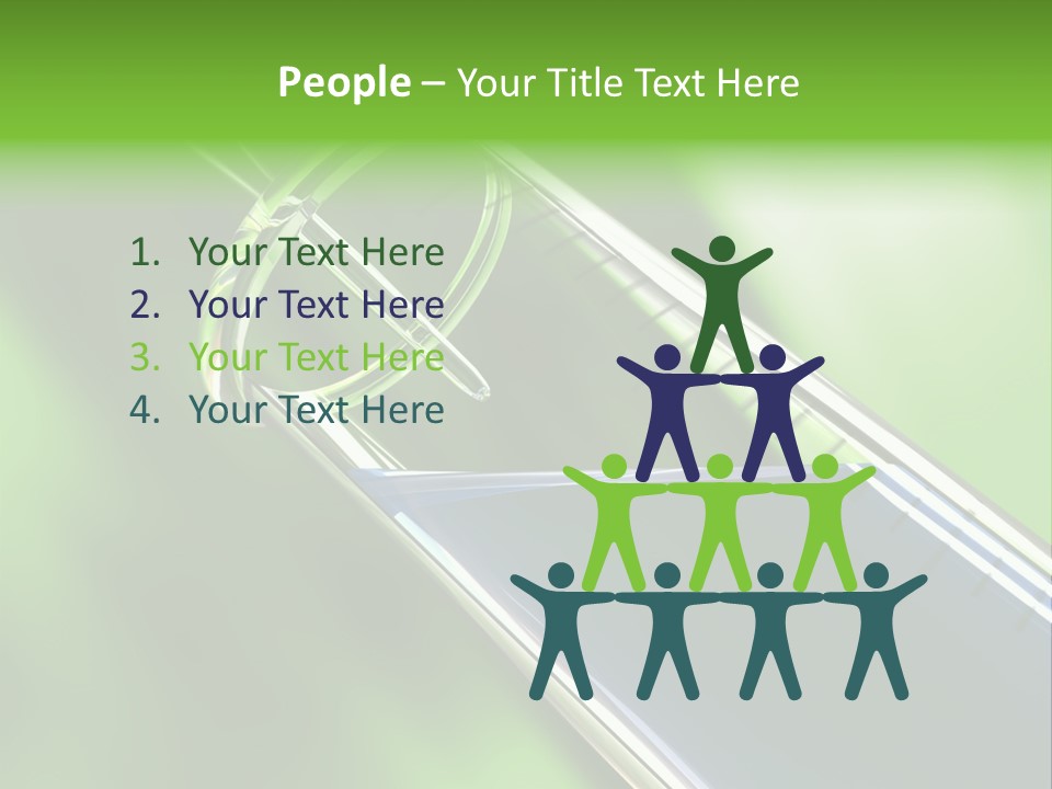 Transparent Tube Blue PowerPoint Template