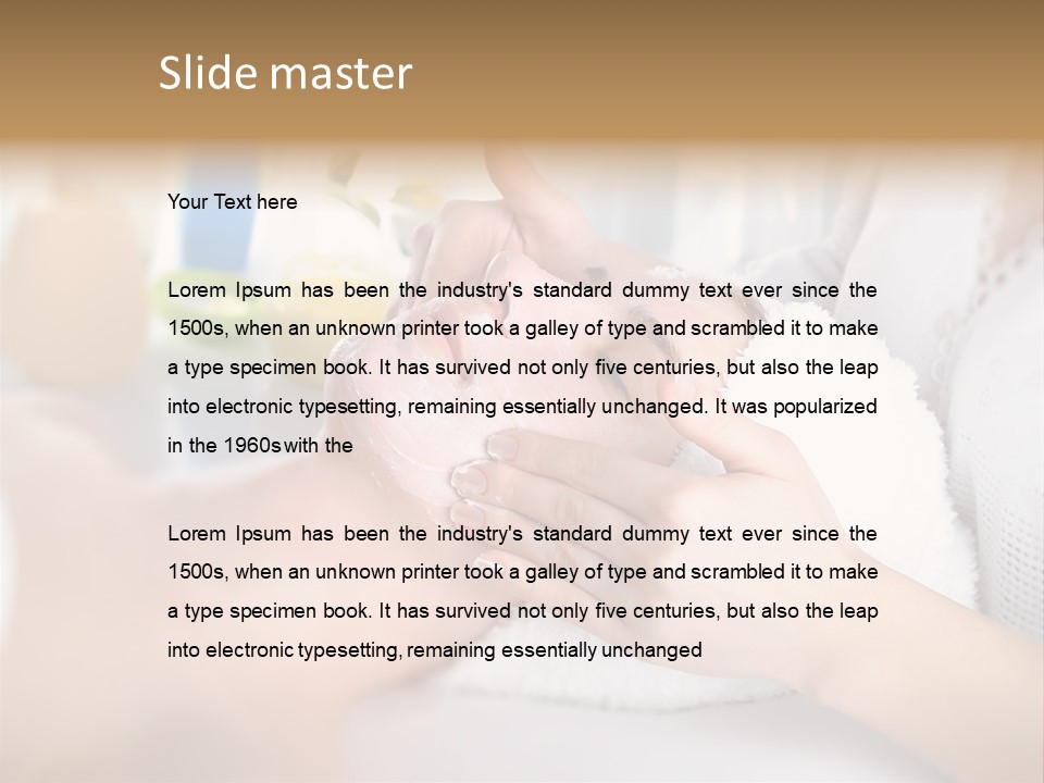 Relaxation Beautician Wrinkles PowerPoint Template