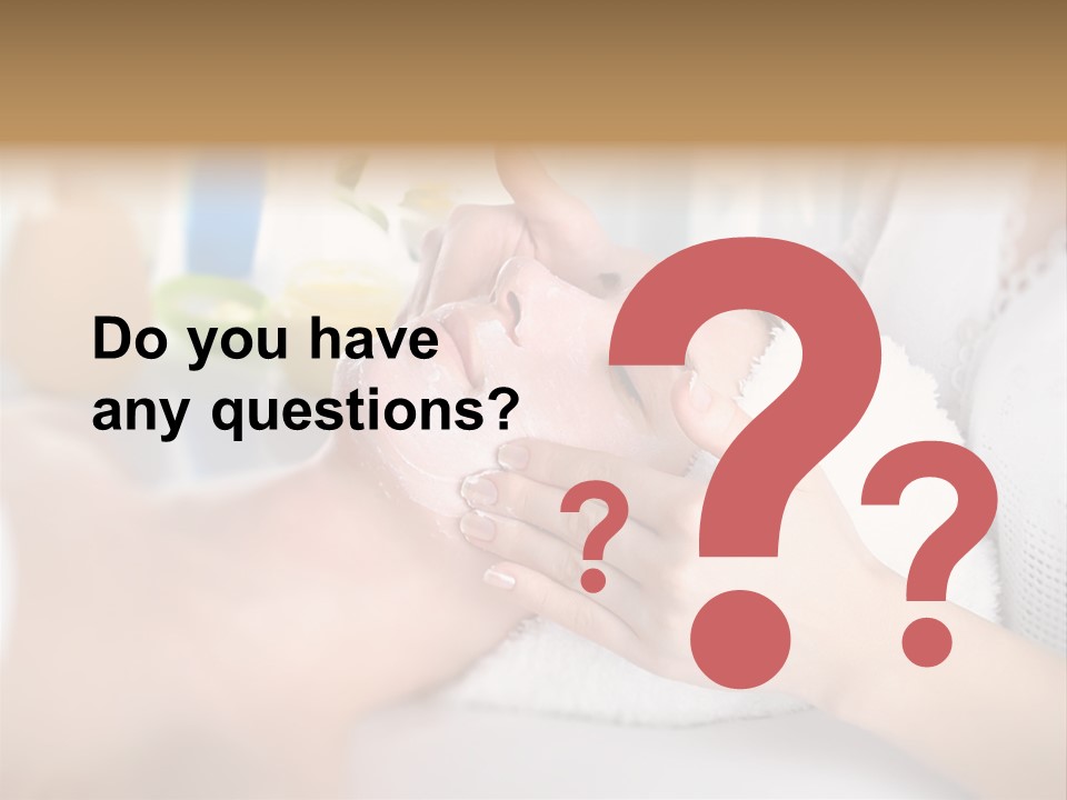 Relaxation Beautician Wrinkles PowerPoint Template