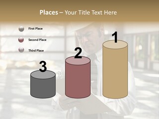 A Man In A Hard Hat Writing On A Clipboard PowerPoint Template