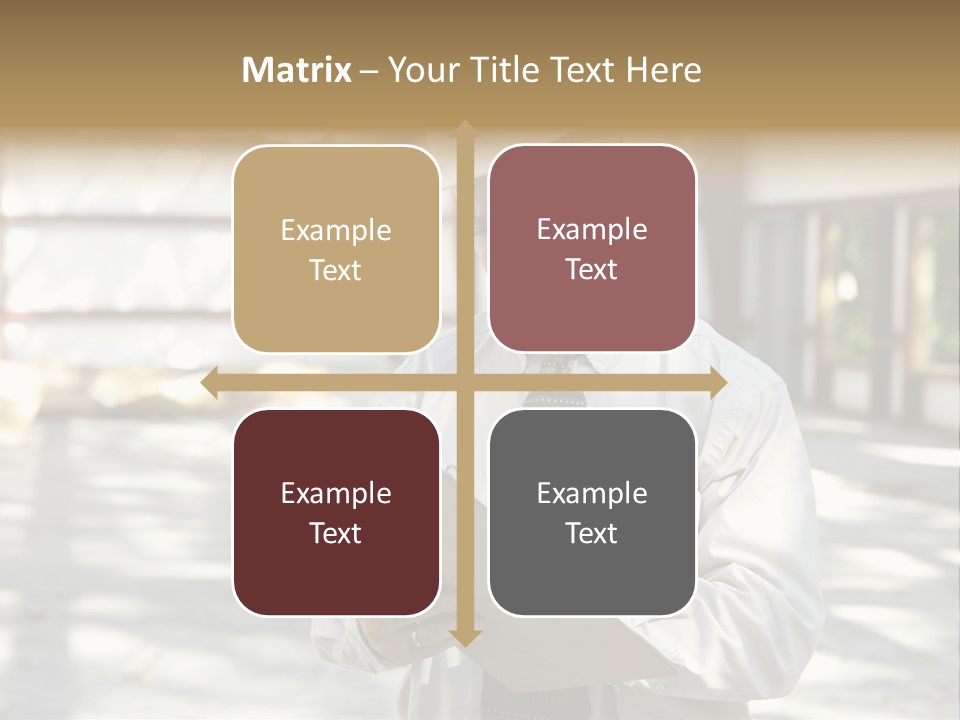 A Man In A Hard Hat Writing On A Clipboard PowerPoint Template