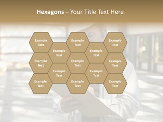 A Man In A Hard Hat Writing On A Clipboard PowerPoint Template