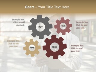 A Man In A Hard Hat Writing On A Clipboard PowerPoint Template