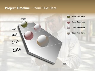 A Man In A Hard Hat Writing On A Clipboard PowerPoint Template