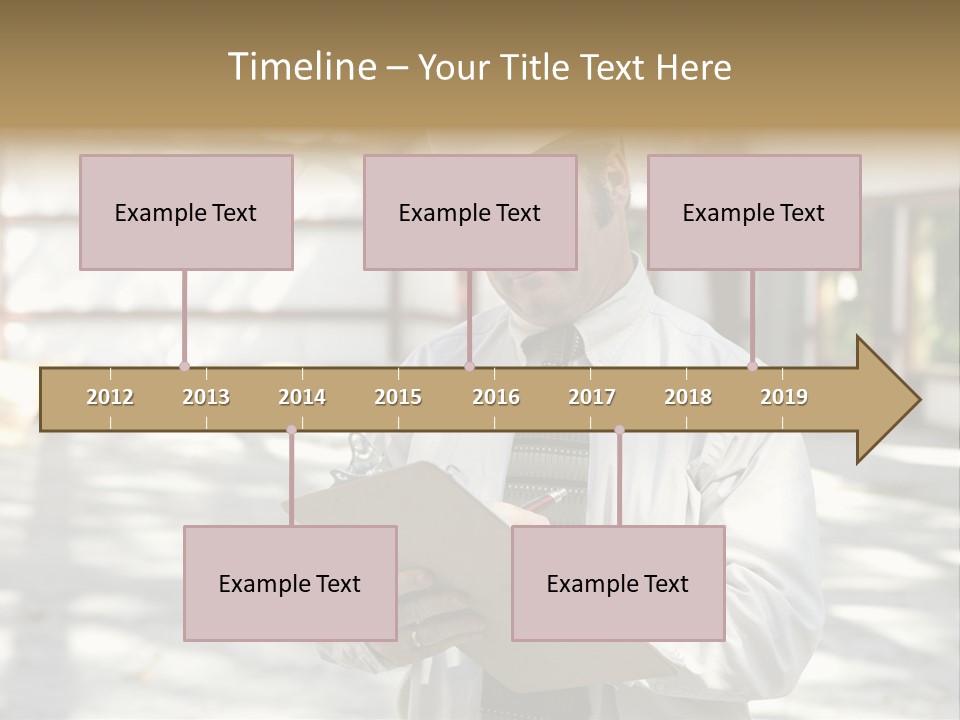 A Man In A Hard Hat Writing On A Clipboard PowerPoint Template