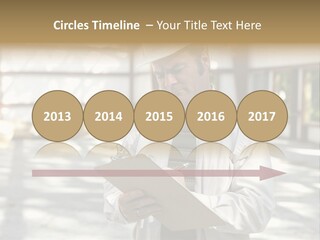 A Man In A Hard Hat Writing On A Clipboard PowerPoint Template