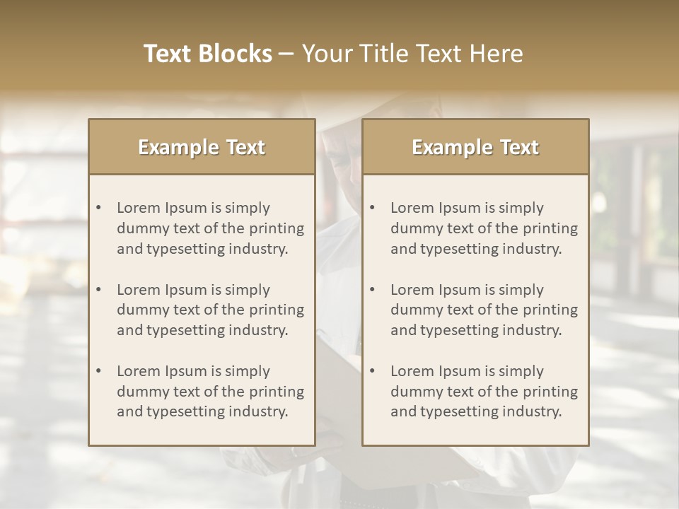 A Man In A Hard Hat Writing On A Clipboard PowerPoint Template