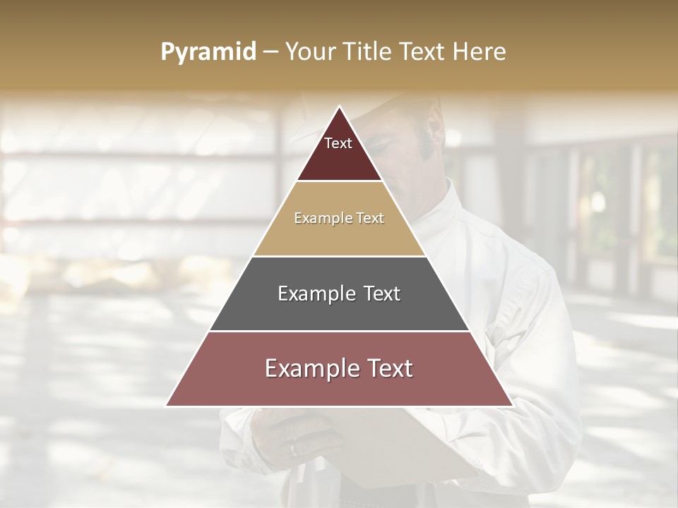 A Man In A Hard Hat Writing On A Clipboard PowerPoint Template