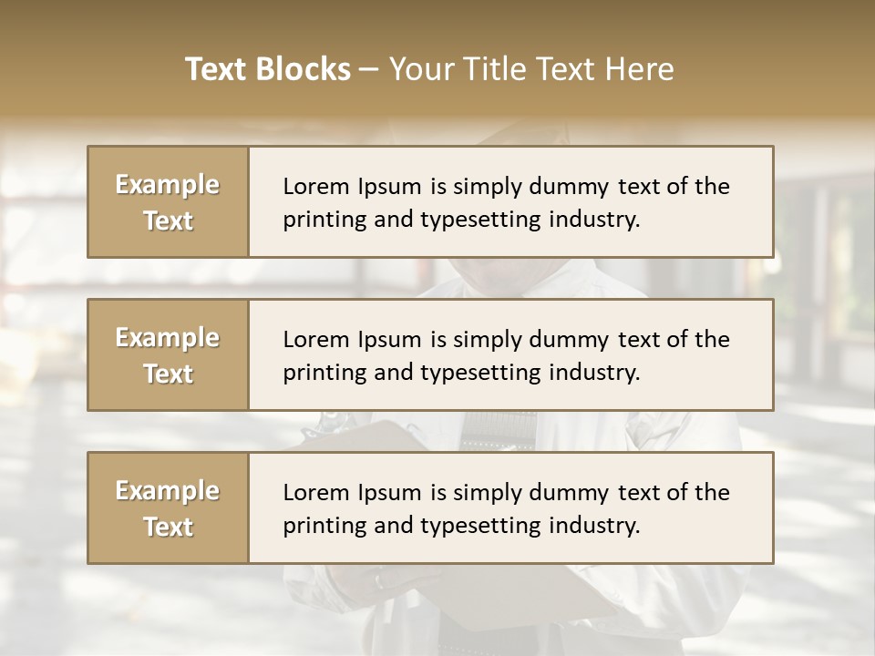 A Man In A Hard Hat Writing On A Clipboard PowerPoint Template