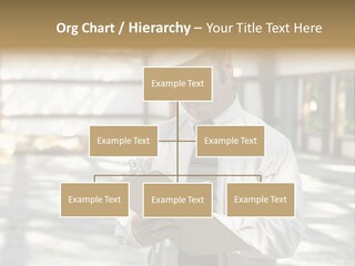 A Man In A Hard Hat Writing On A Clipboard PowerPoint Template