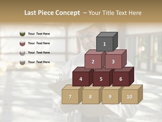 A Man In A Hard Hat Writing On A Clipboard PowerPoint Template