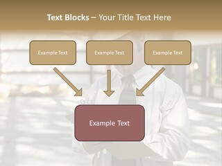 A Man In A Hard Hat Writing On A Clipboard PowerPoint Template