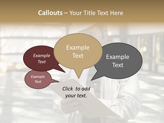 A Man In A Hard Hat Writing On A Clipboard PowerPoint Template