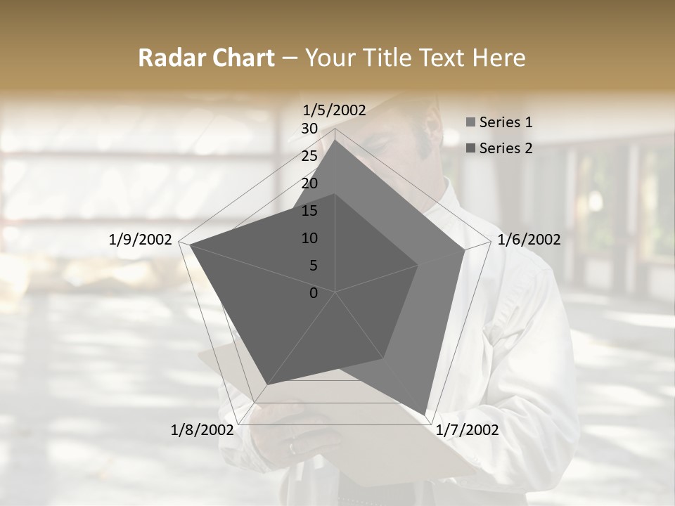 A Man In A Hard Hat Writing On A Clipboard PowerPoint Template
