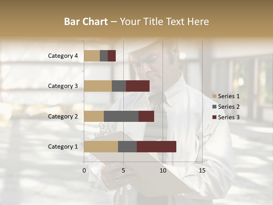 A Man In A Hard Hat Writing On A Clipboard PowerPoint Template