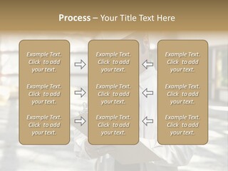 A Man In A Hard Hat Writing On A Clipboard PowerPoint Template