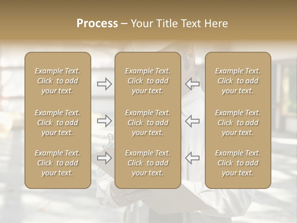 A Man In A Hard Hat Writing On A Clipboard PowerPoint Template