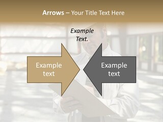 A Man In A Hard Hat Writing On A Clipboard PowerPoint Template