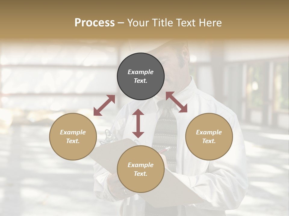A Man In A Hard Hat Writing On A Clipboard PowerPoint Template