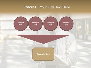 A Man In A Hard Hat Writing On A Clipboard PowerPoint Template