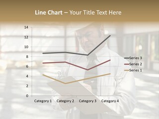 A Man In A Hard Hat Writing On A Clipboard PowerPoint Template