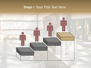A Man In A Hard Hat Writing On A Clipboard PowerPoint Template