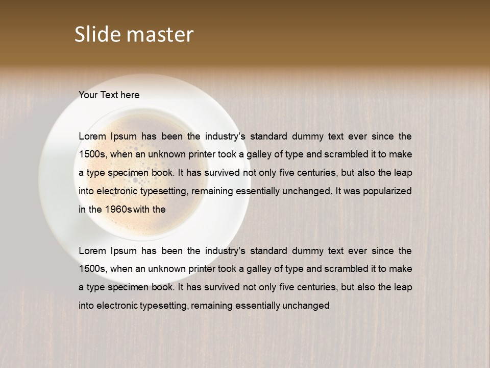 Capuccino Above Foam PowerPoint Template