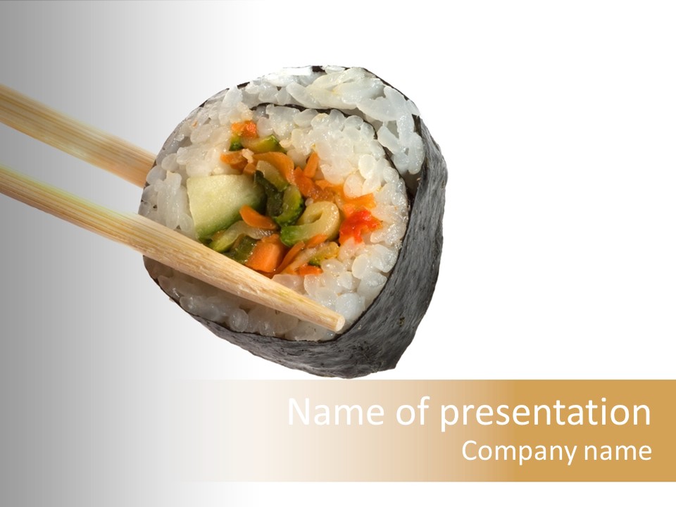 Seafood Asian Crusted PowerPoint Template