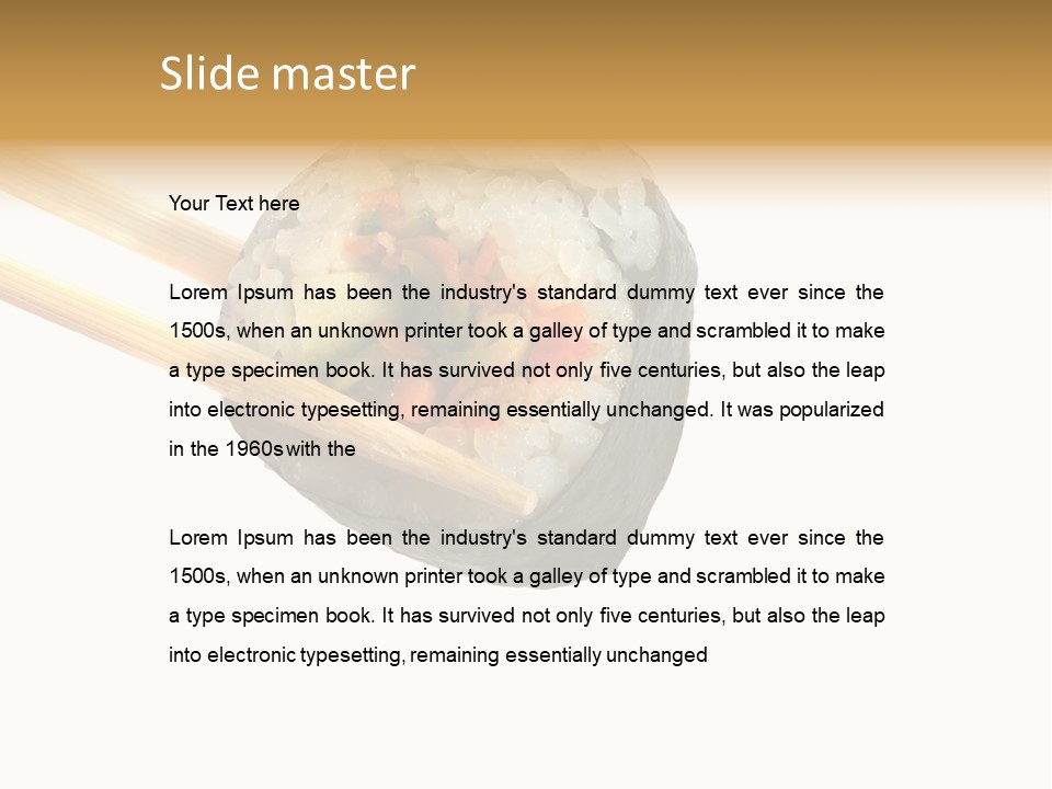 Seafood Asian Crusted PowerPoint Template