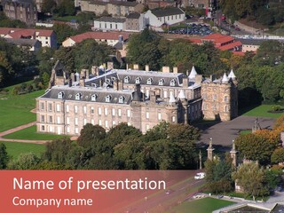 Residence Holyroodhouse Majesty PowerPoint Template