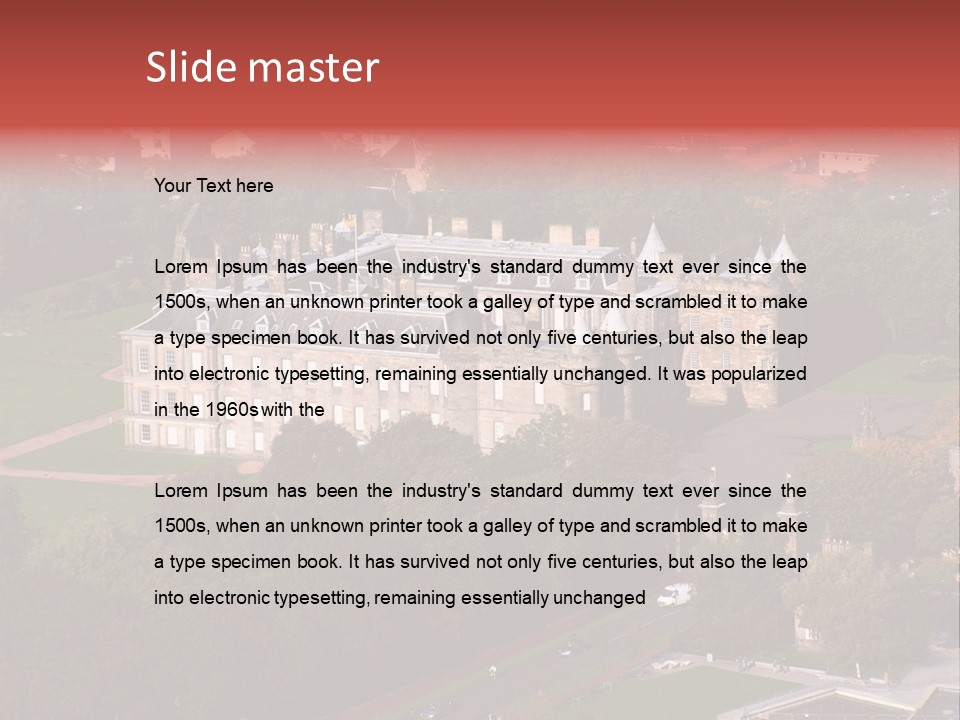Residence Holyroodhouse Majesty PowerPoint Template
