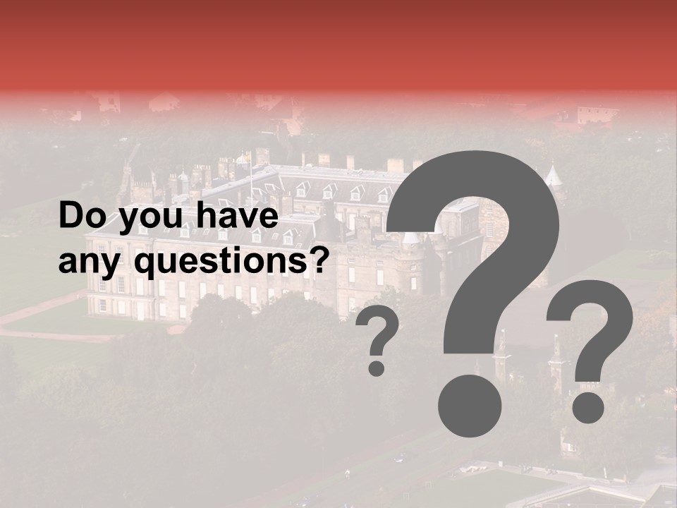 Residence Holyroodhouse Majesty PowerPoint Template