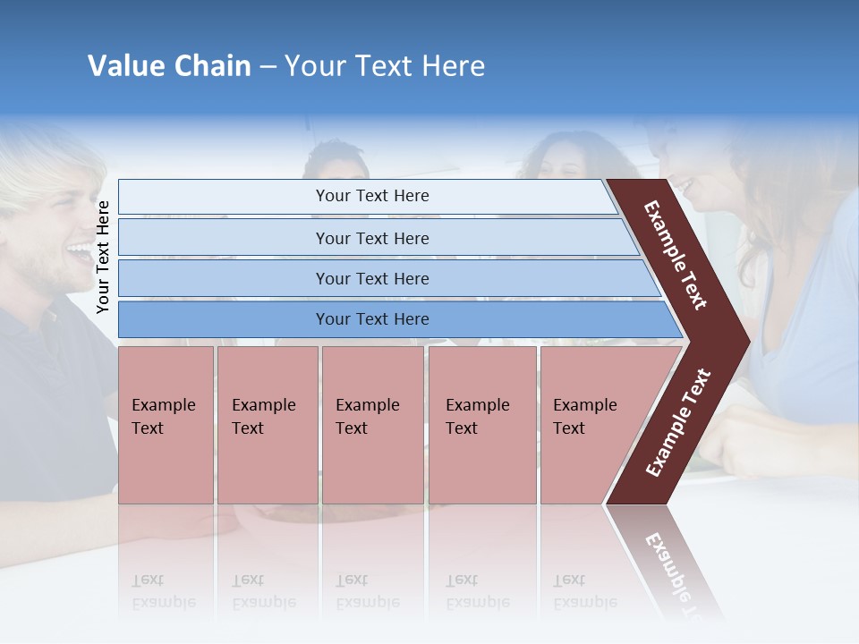 A Group Of People Sitting Around A Table Eating Food PowerPoint Template