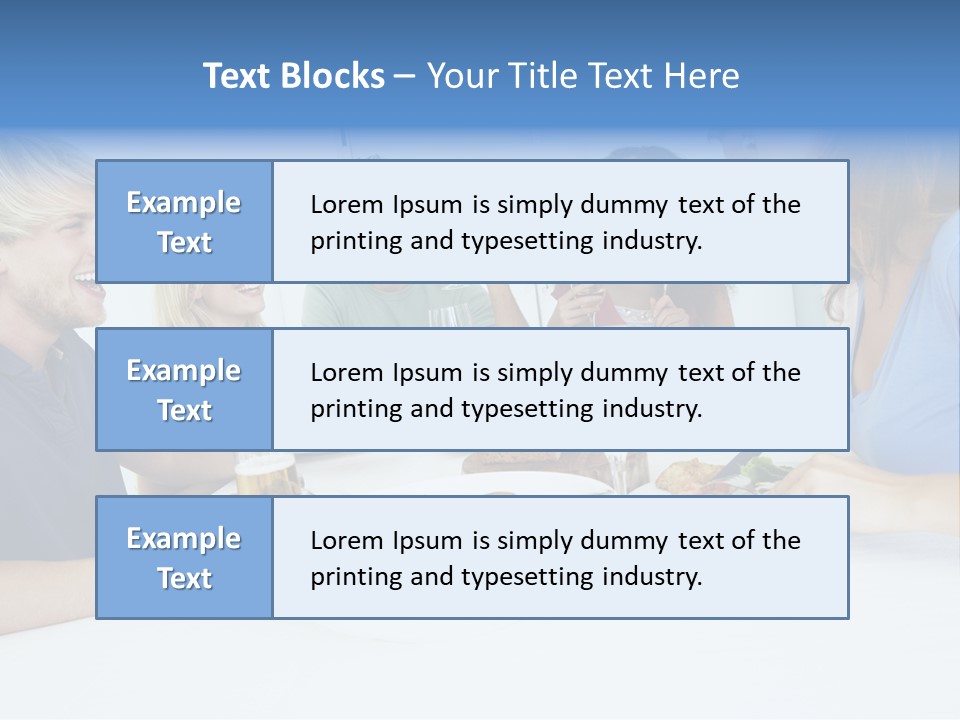 A Group Of People Sitting Around A Table Eating Food PowerPoint Template