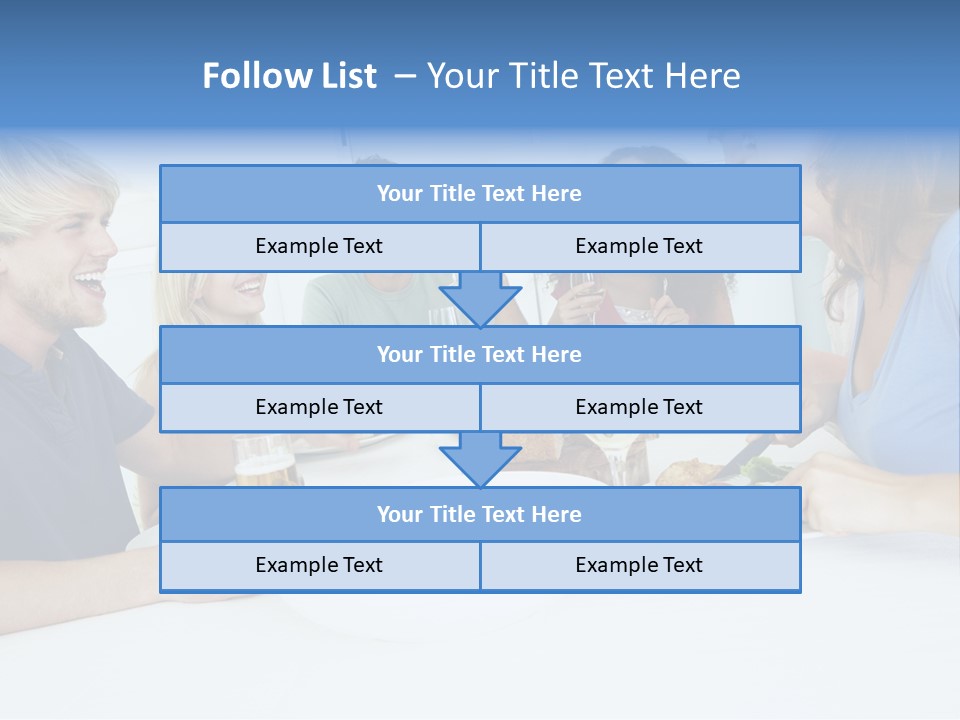 A Group Of People Sitting Around A Table Eating Food PowerPoint Template