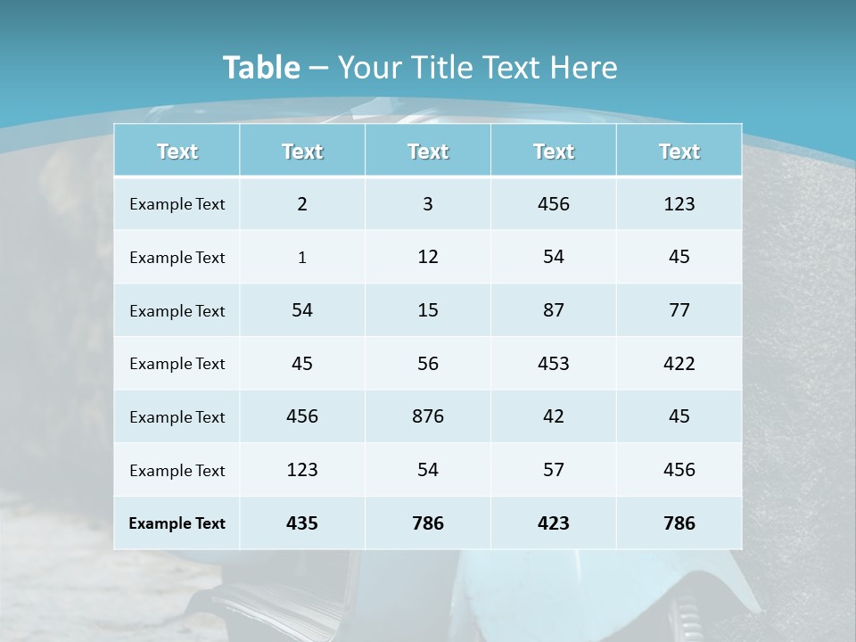 A Blue Motor Scooter Parked In Front Of A Stone Wall PowerPoint Template