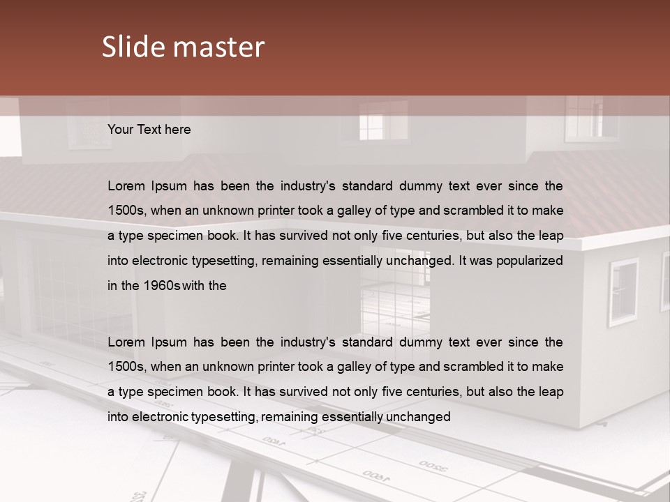 Layout Residential Edifice PowerPoint Template