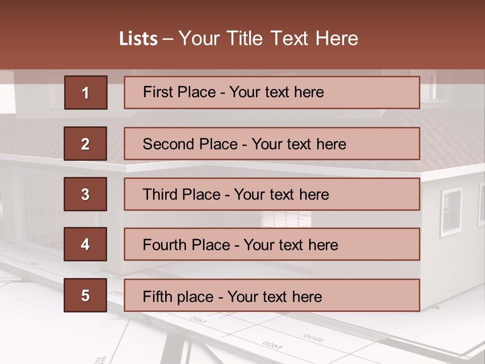 Layout Residential Edifice PowerPoint Template