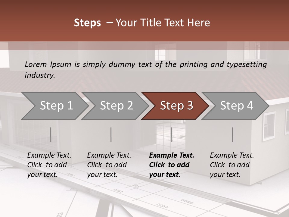 Layout Residential Edifice PowerPoint Template