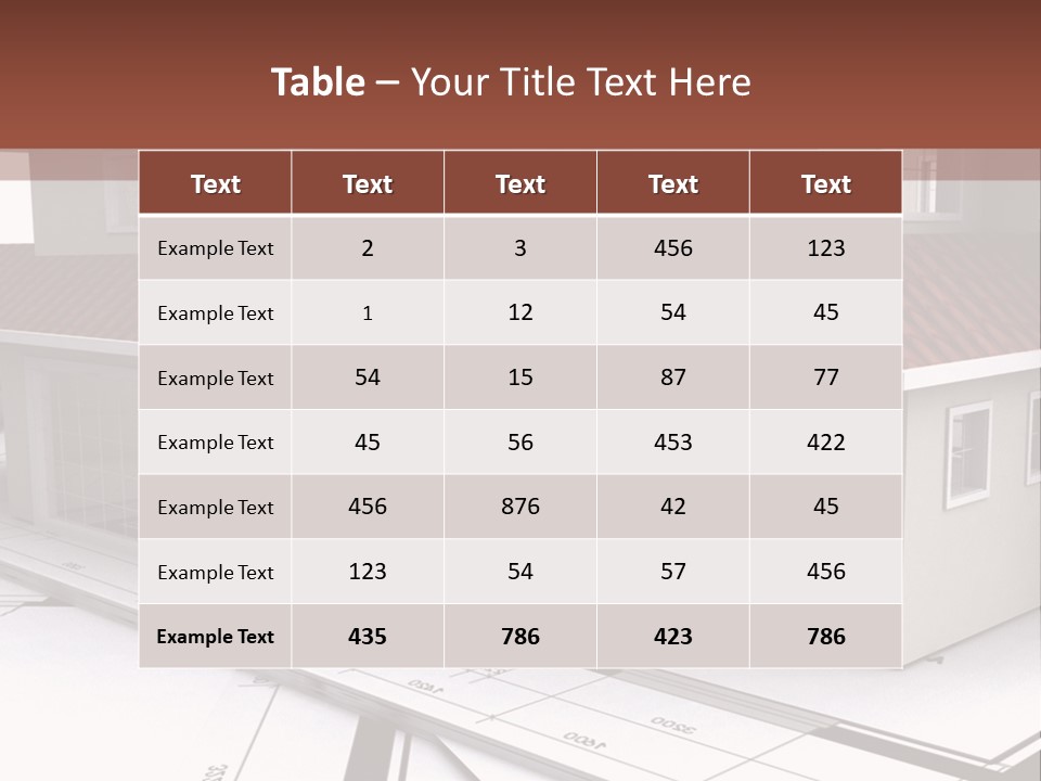 Layout Residential Edifice PowerPoint Template
