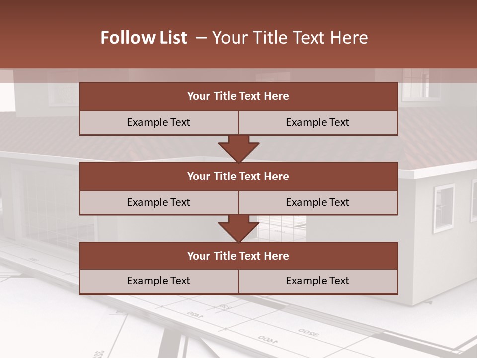 Layout Residential Edifice PowerPoint Template