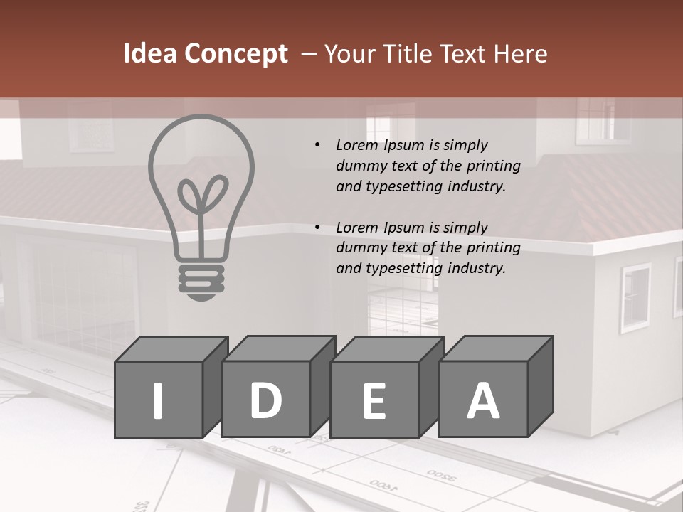 Layout Residential Edifice PowerPoint Template