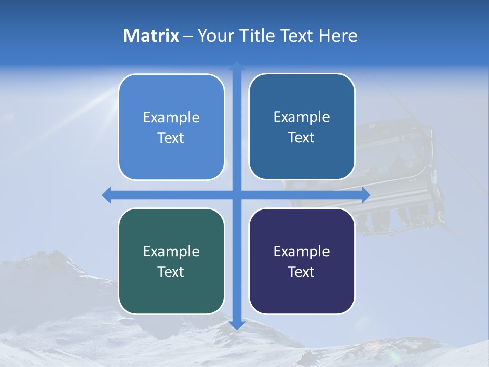 A Ski Lift With People On It In The Snow PowerPoint Template