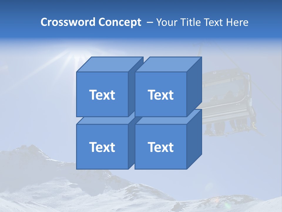 A Ski Lift With People On It In The Snow PowerPoint Template